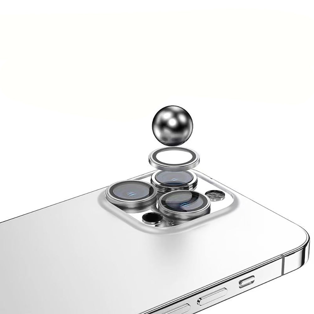 Apple iPhone 14 Pro Max Zore Mikro Kamera Lens Koruyucu Gümüş