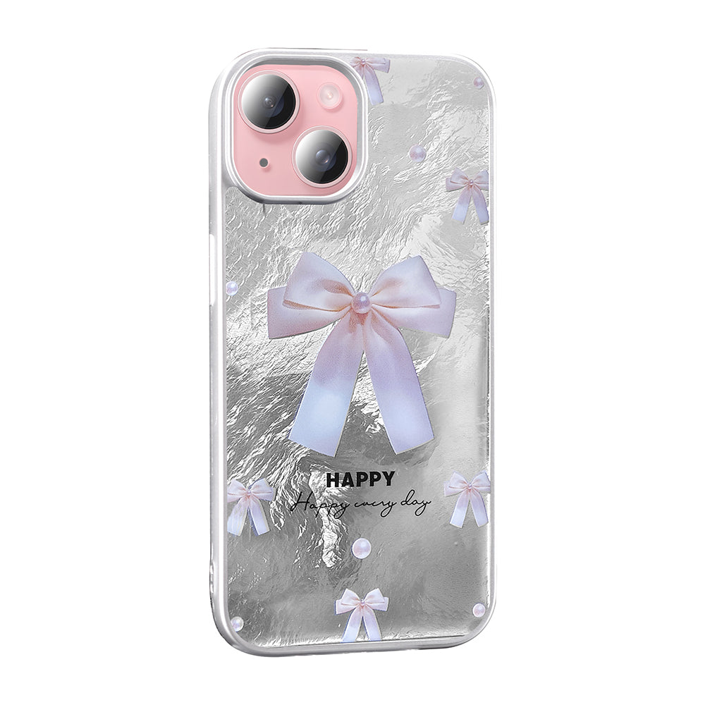 Apple iPhone 15 Kılıf Desenli Zore Mep Kapak İncili Fiyonk