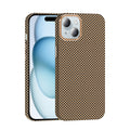 Apple iPhone 15 Kılıf M-safe Şarj Özellikli Karbon Fiber Görünümlü Zore Gros Kapak Desert Titanyum