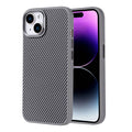 Apple iPhone 15 Kılıf M-safe Şarj Özellikli Karbon Fiber Görünümlü Zore Troy Kapak