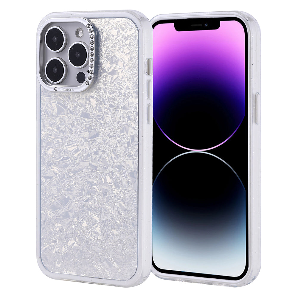 Apple iPhone 15 Kılıf Taşlı Tasarımlı Zore Kapi Kapak Gümüş