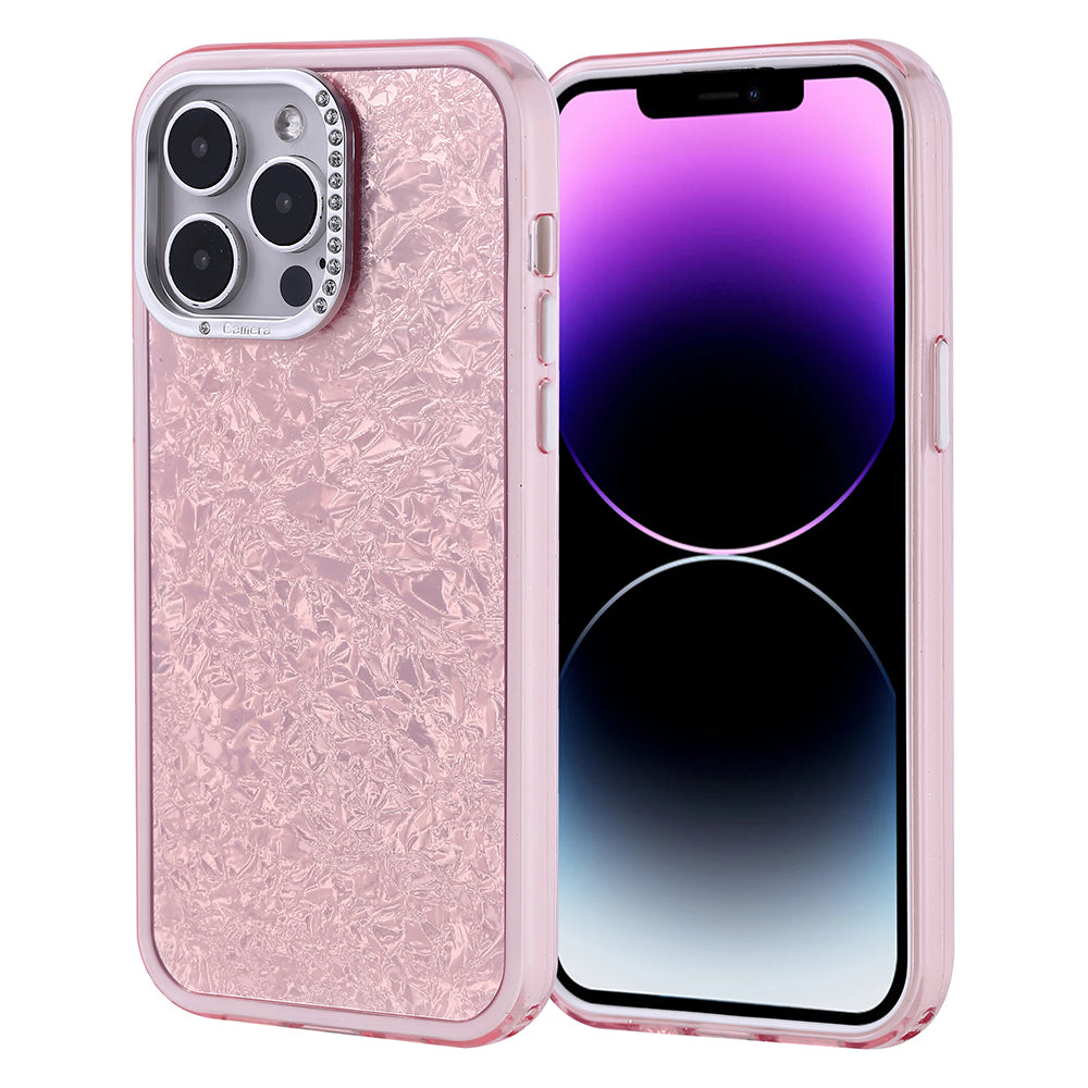 Apple iPhone 15 Kılıf Taşlı Tasarımlı Zore Kapi Kapak Pembe