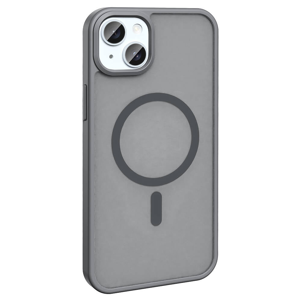 Apple iPhone 15 Plus Kılıf M-safe Şarj Özellikli Mat Arka Yüzey Zore Sio Kapak Lila