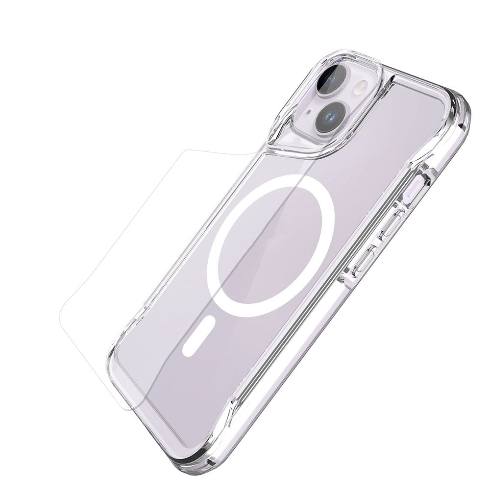 Apple iPhone 15 Plus Kılıf Zore M-safe Şarj Özellikli T-Max M-safe Kapak Renksiz
