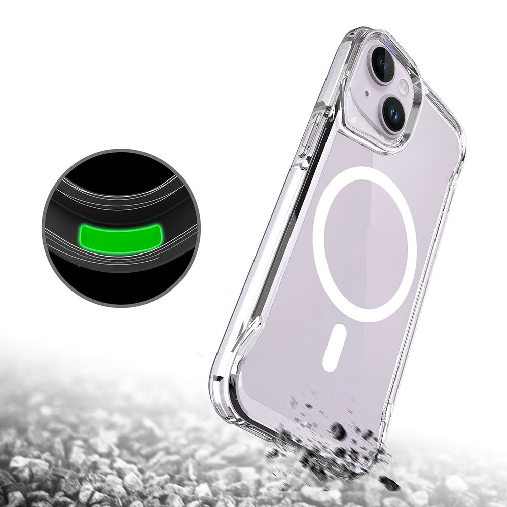 Apple iPhone 15 Plus Kılıf Zore M-safe Şarj Özellikli T-Max M-safe Kapak Renksiz