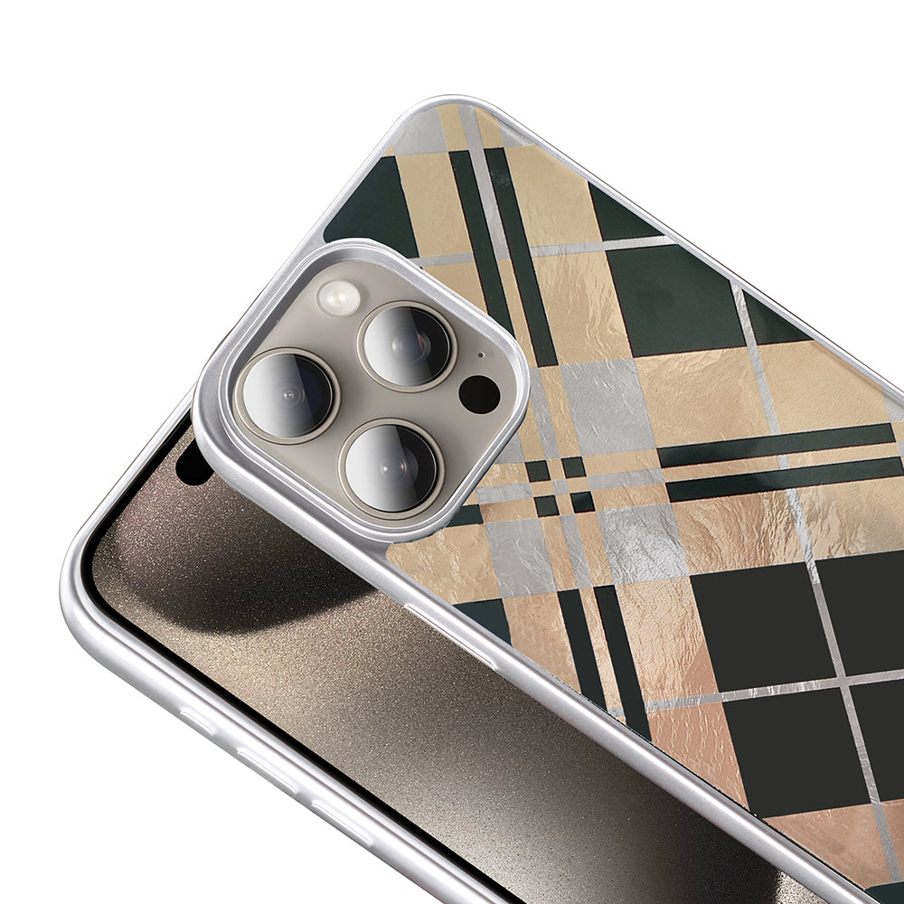 Apple iPhone 15 Pro Kılıf Desenli Zore Mep Kapak Gri Leopar