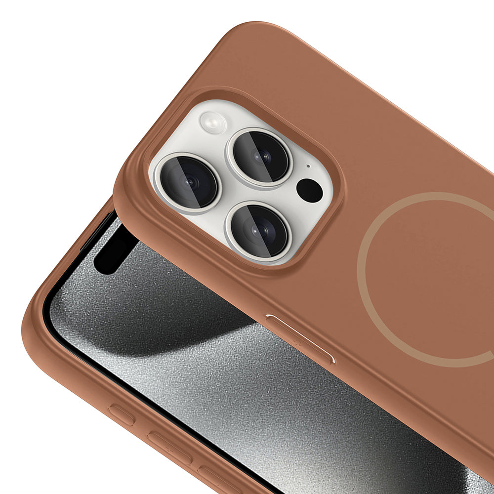 Apple iPhone 15 Pro Kılıf M-safe Şarj Özellikli Zore Meta Kapak