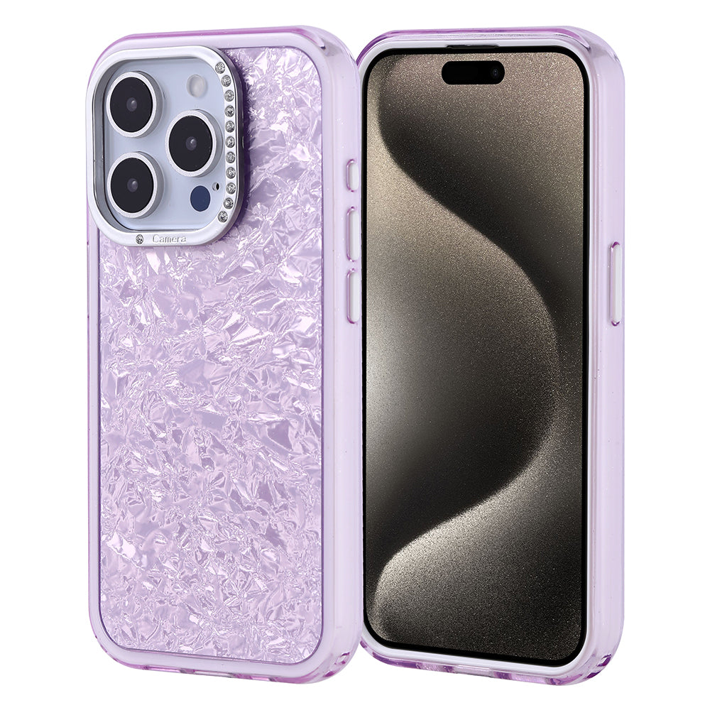 Apple iPhone 15 Pro Kılıf Taşlı Tasarımlı Zore Kapi Kapak Lila