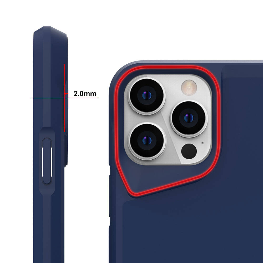 Apple iPhone 15 Pro Kılıf Zore Airbag Kenarlı T-Max Mat Standlı Kapak Gri