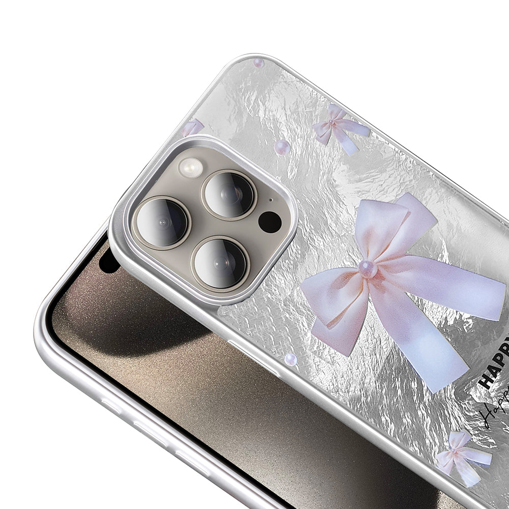 Apple iPhone 15 Pro Max Kılıf Desenli Zore Mep Kapak Gri Leopar