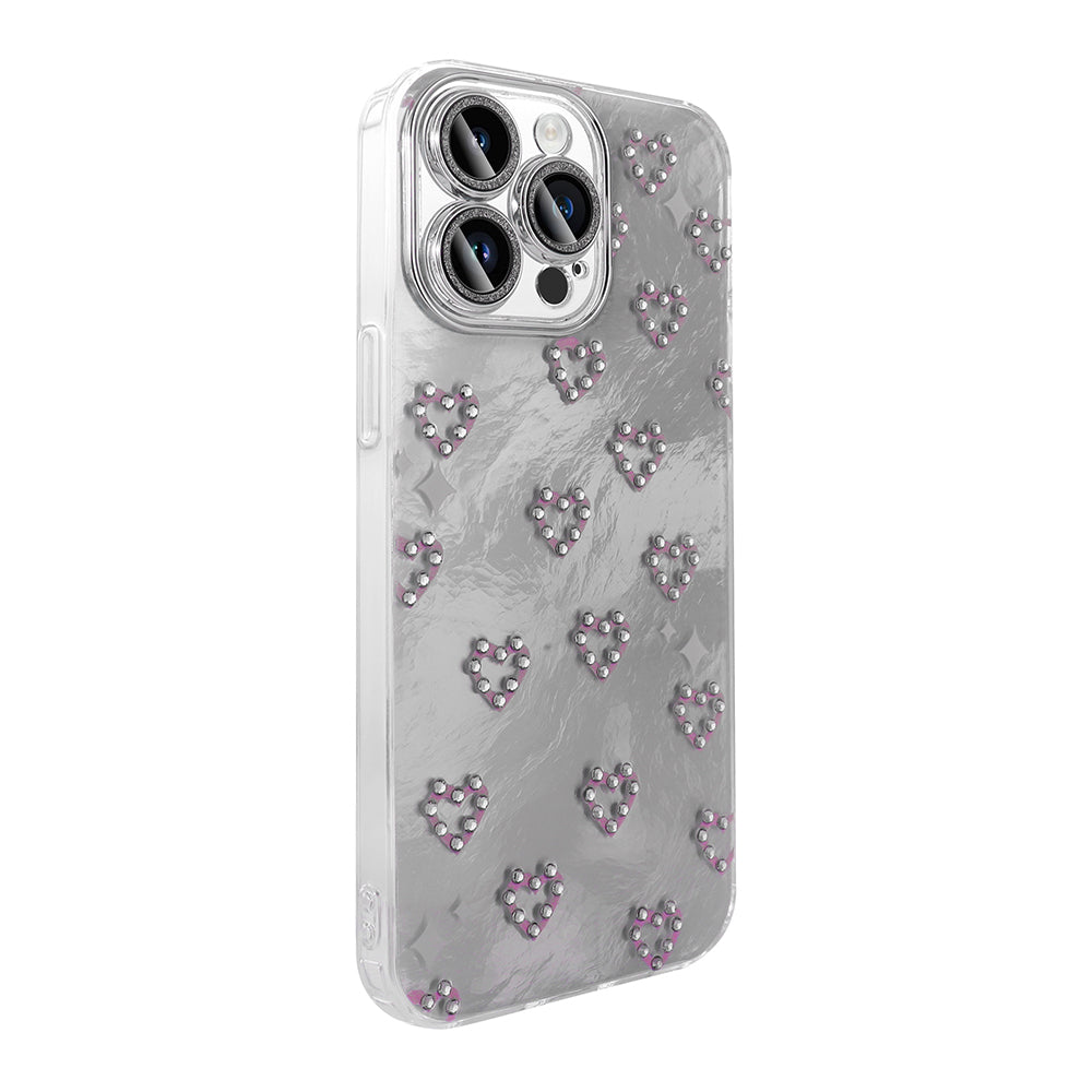 Apple iPhone 15 Pro Max Kılıf Kamera Korumalı Figürlü Zore Ponti Silikon Kapak Açık Pembe