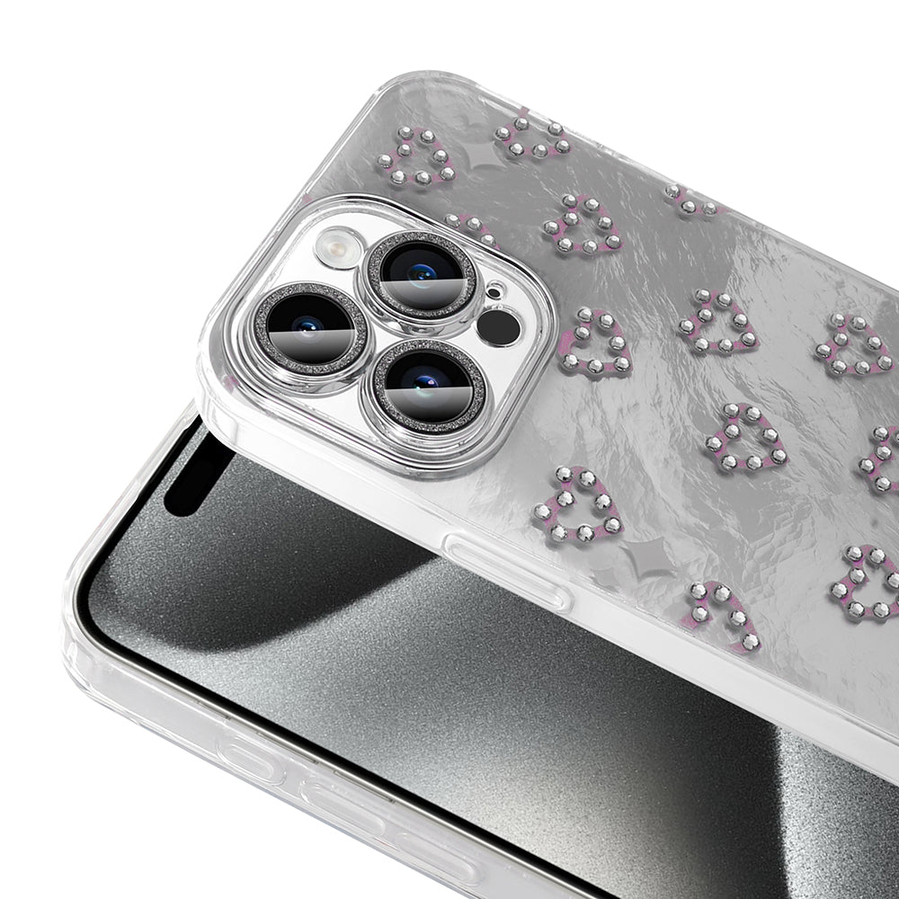 Apple iPhone 15 Pro Max Kılıf Kamera Korumalı Figürlü Zore Ponti Silikon Kapak Açık Pembe