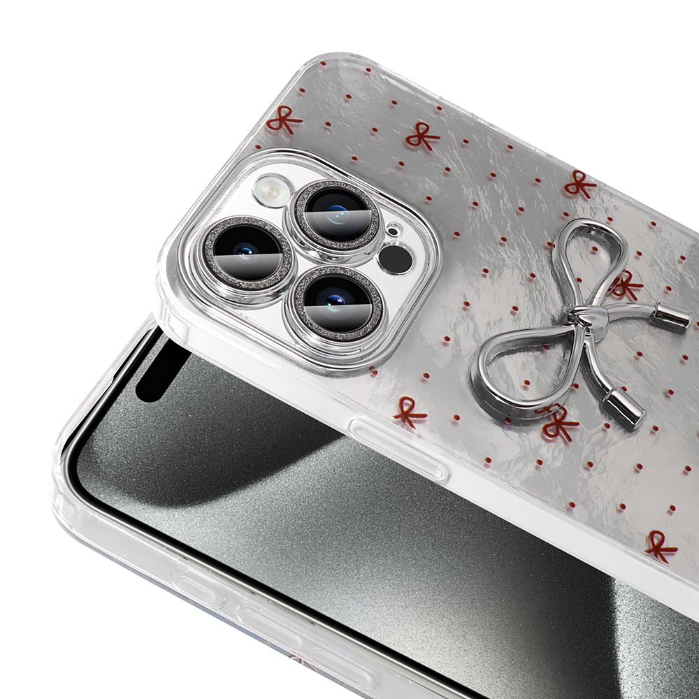 Apple iPhone 15 Pro Max Kılıf Kamera Korumalı Figürlü Zore Ponti Silikon Kapak Beyaz