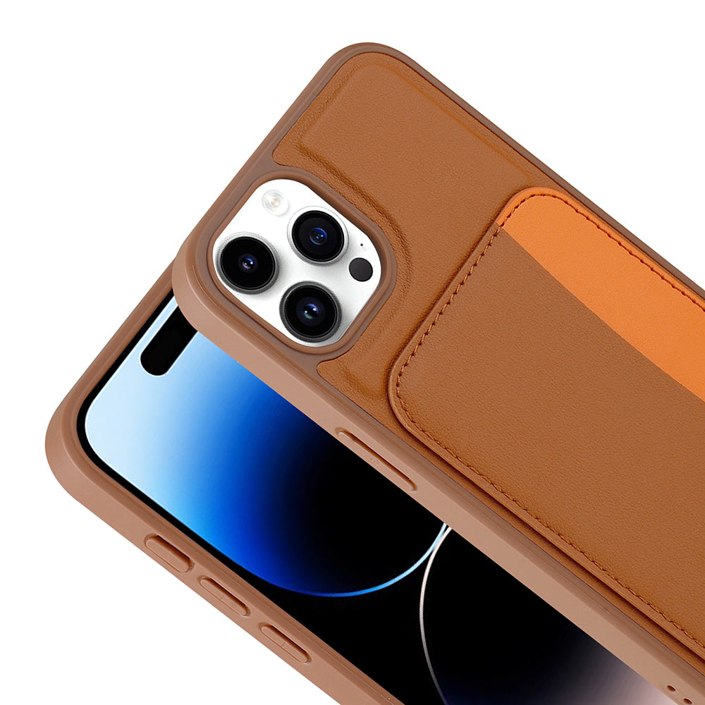 Apple iPhone 15 Pro Max Kılıf Kartlıklı Zore X-Kart Silikon Kapak