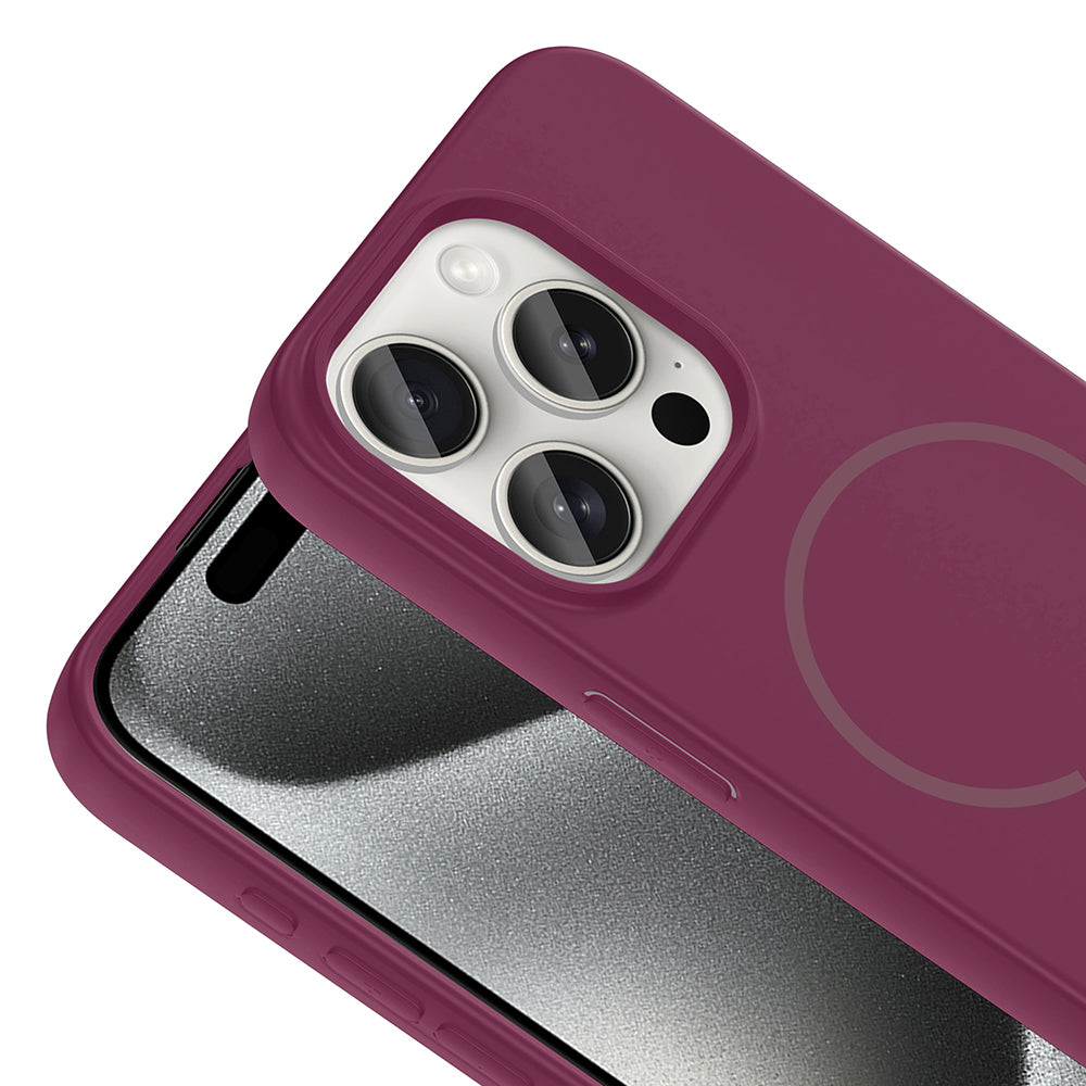 Apple iPhone 15 Pro Max Kılıf M-safe Şarj Özellikli Zore Meta Kapak