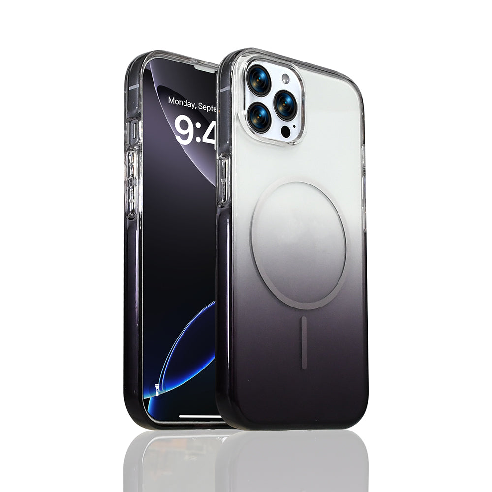 Apple iPhone 15 Pro Max Kılıf M-Safe Şarj Özellikli Zore Septik Silikon Kapak Siyah