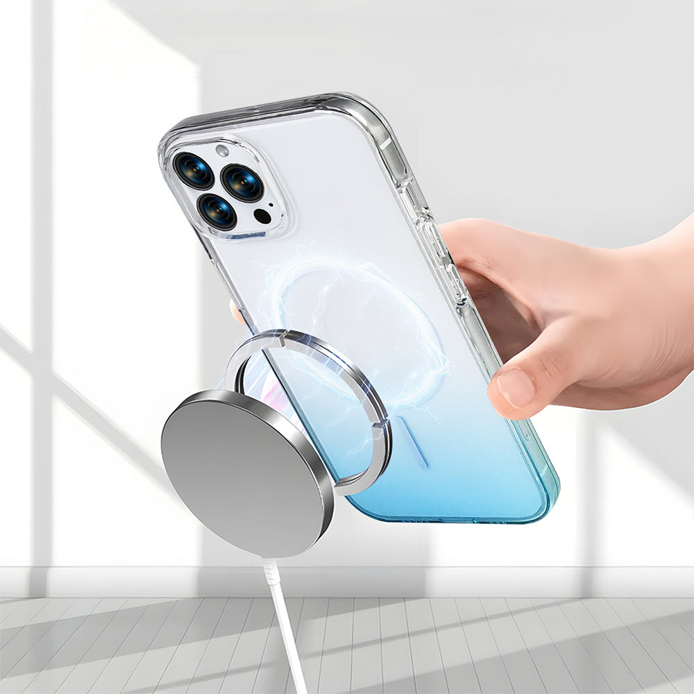 Apple iPhone 15 Pro Max Kılıf M-Safe Şarj Özellikli Zore Septik Silikon Kapak Siyah