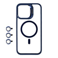 Apple iPhone 15 Pro Max Kılıf M-safe Şarj Özellikli Standlı Zore M-safe Klon Lensli Kapak