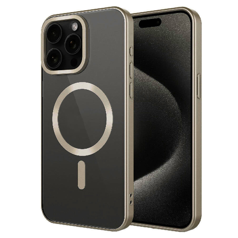 Apple iPhone 15 Pro Max Kılıf Mat Tasarımlı M-safe Wireless Şarj Özellikli Zore Mat Setro Kapak