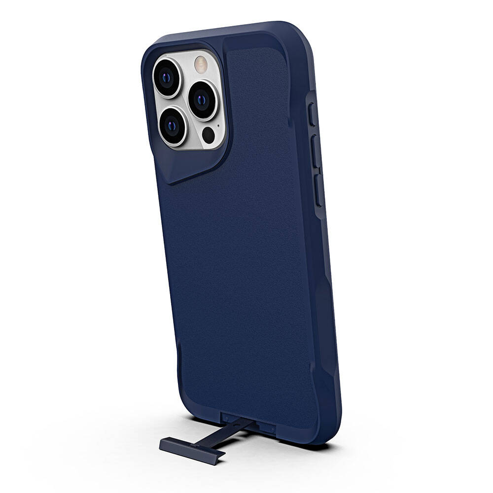 Apple iPhone 15 Pro Max Kılıf Zore Airbag Kenarlı T-Max Mat Standlı Kapak Gri