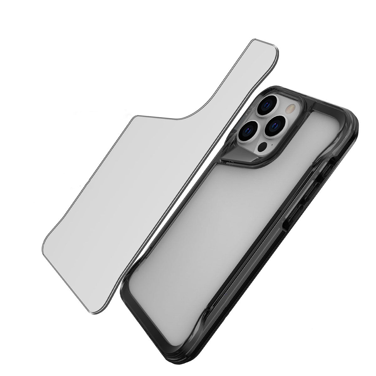 Apple iPhone 15 Pro Max Kılıf Zore T-Max Kapak Koyu Gri