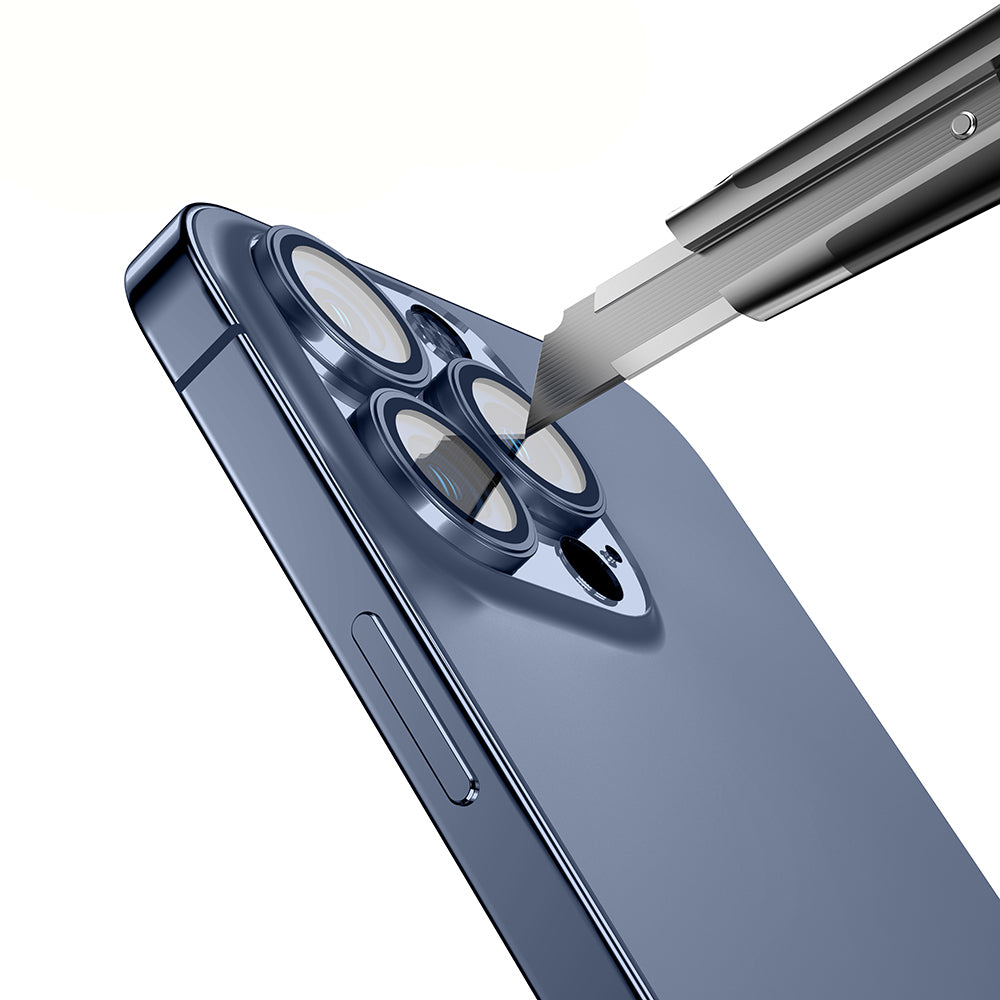 Apple iPhone 15 Pro Max Zore Mikro Kamera Lens Koruyucu Koyu Gri