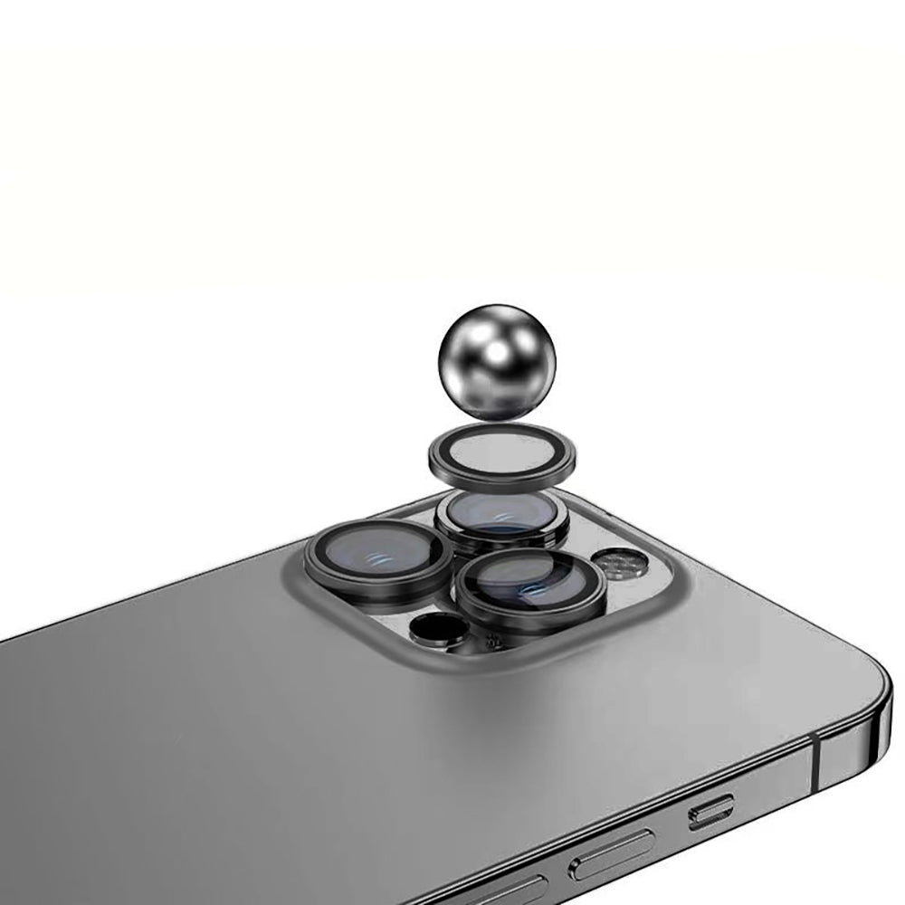 Apple iPhone 15 Pro Max Zore Mikro Kamera Lens Koruyucu Siyah