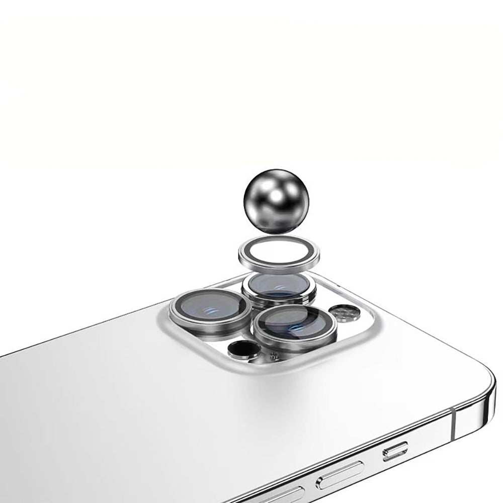 Apple iPhone 15 Pro Max Zore Mikro Kamera Lens Koruyucu Koyu Gri