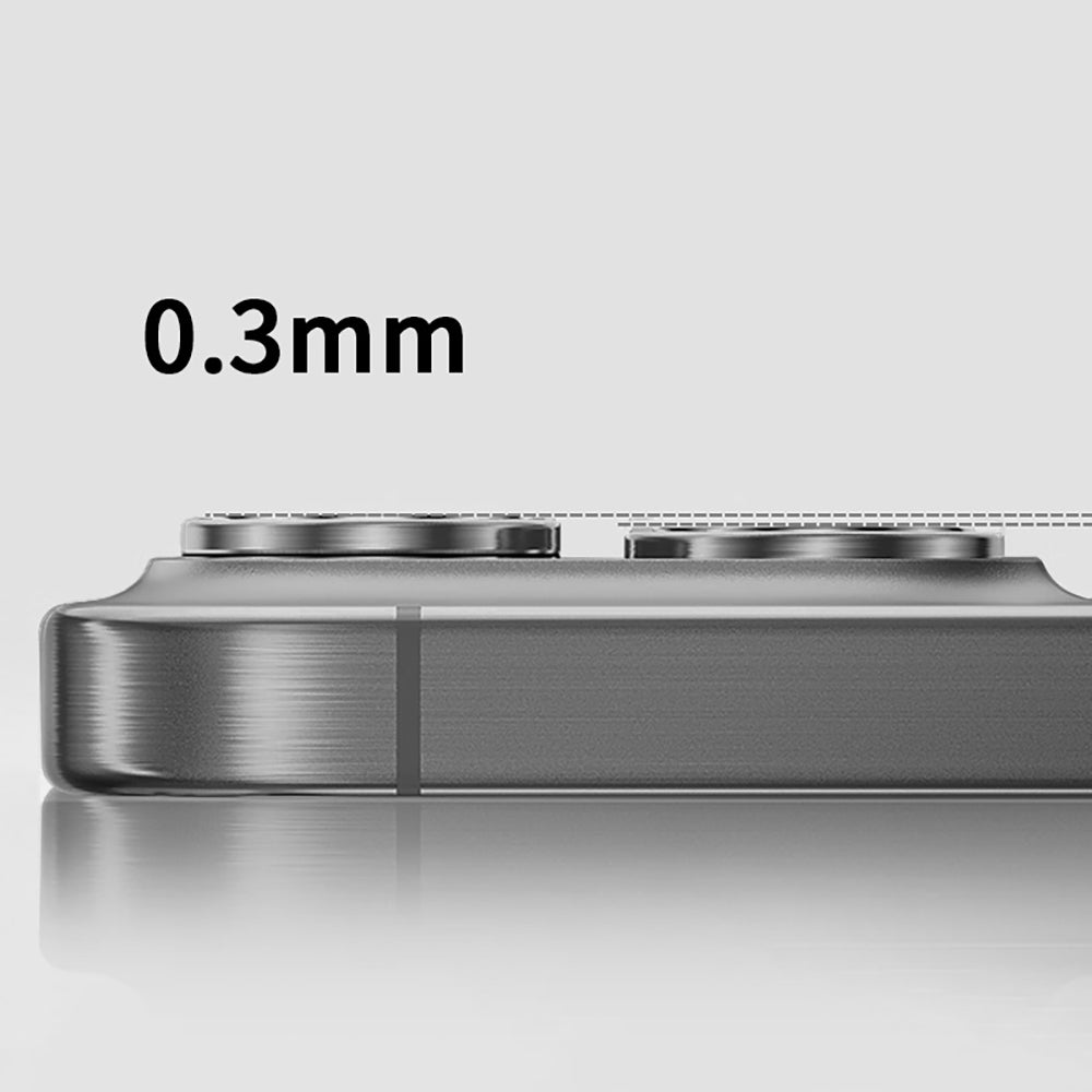 Apple iPhone 15 Pro Zore Mikro Kamera Lens Koruyucu Gümüş