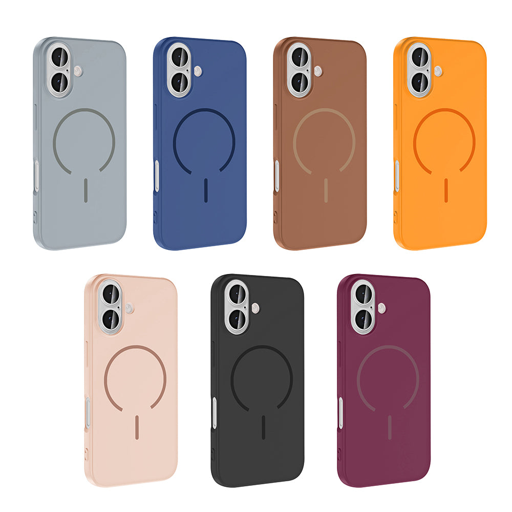 Apple iPhone 16 Kılıf M-safe Şarj Özellikli Zore Meta Kapak