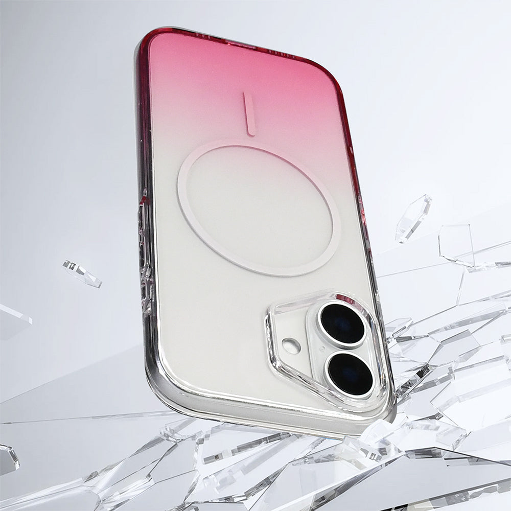 Apple iPhone 16 Kılıf M-Safe Şarj Özellikli Zore Septik Silikon Kapak Pembe