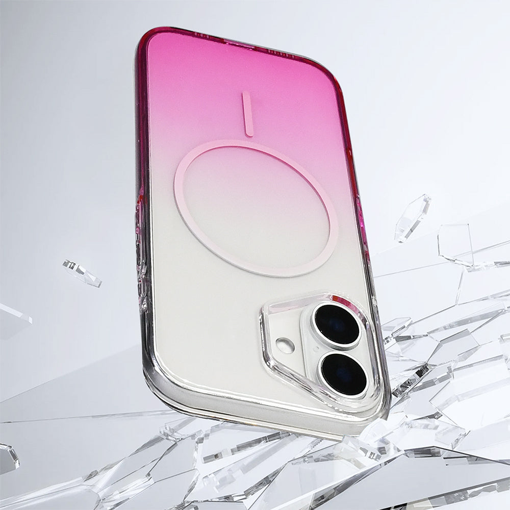 Apple iPhone 16 Kılıf M-Safe Şarj Özellikli Zore Septik Silikon Kapak Pembe