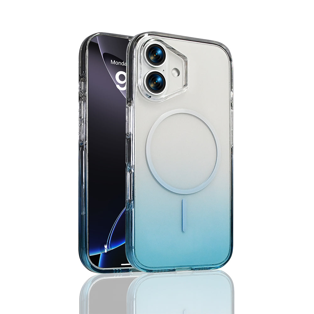 Apple iPhone 16 Kılıf M-Safe Şarj Özellikli Zore Septik Silikon Kapak Turkuaz