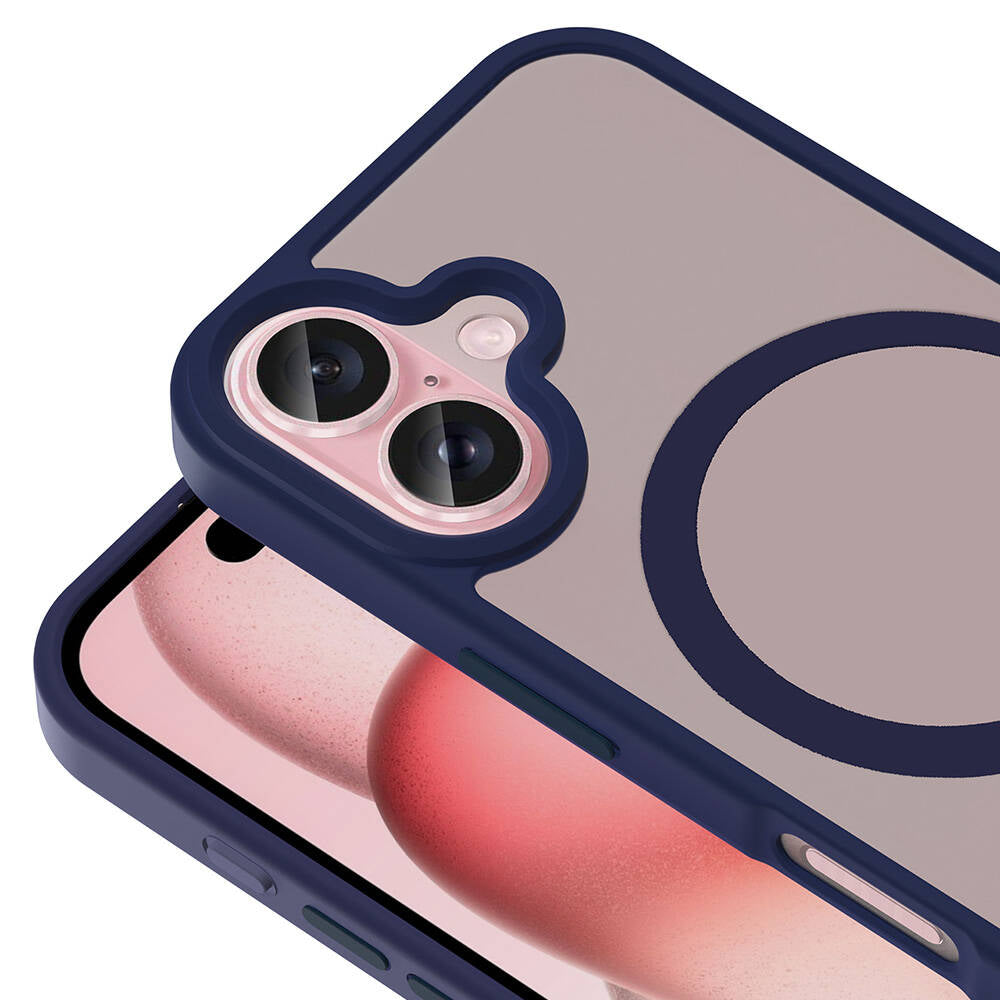 Apple iPhone 16 Kılıf M-safe Şarj Özellikli Mat Arka Yüzey Zore Sio Kapak Rose Brown