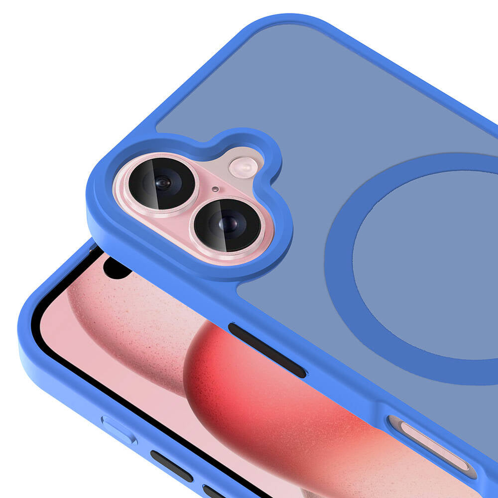 Apple iPhone 16 Kılıf M-safe Şarj Özellikli Mat Arka Yüzey Zore Sio Kapak Rose Brown