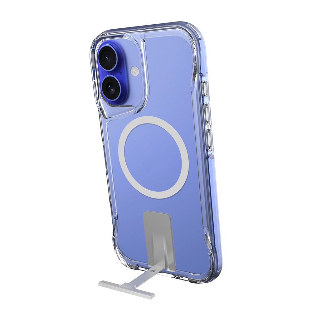 Apple iPhone 16 Kılıf M-safe Şarj Özellikli Zore T-Max Standlı Kapak Şeffaf