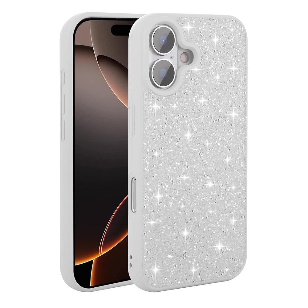 Apple iPhone 16 Kılıf Parlak Taşlı Tasarım Zore Pırlanta Kapak Siyah