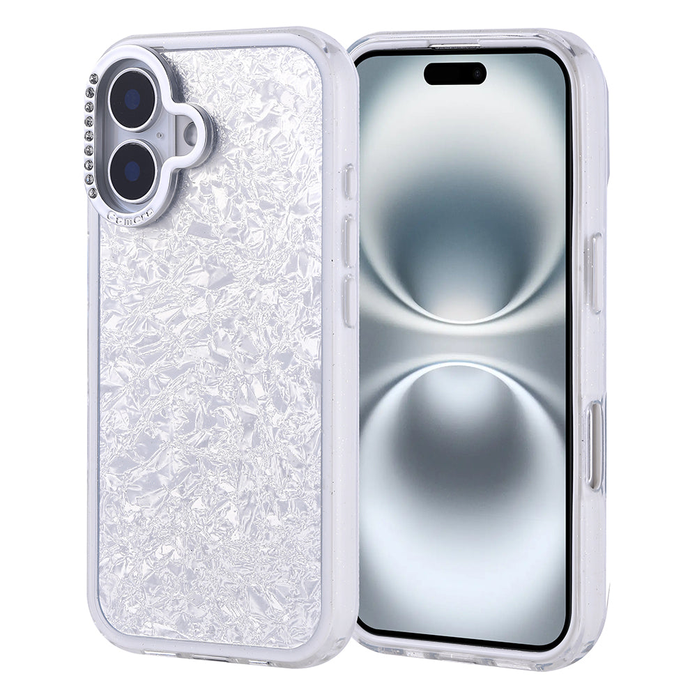 Apple iPhone 16 Kılıf Taşlı Tasarımlı  Zore Kapi Kapak Gold