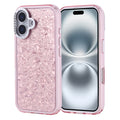 Apple iPhone 16 Kılıf Taşlı Tasarımlı  Zore Kapi Kapak Pembe