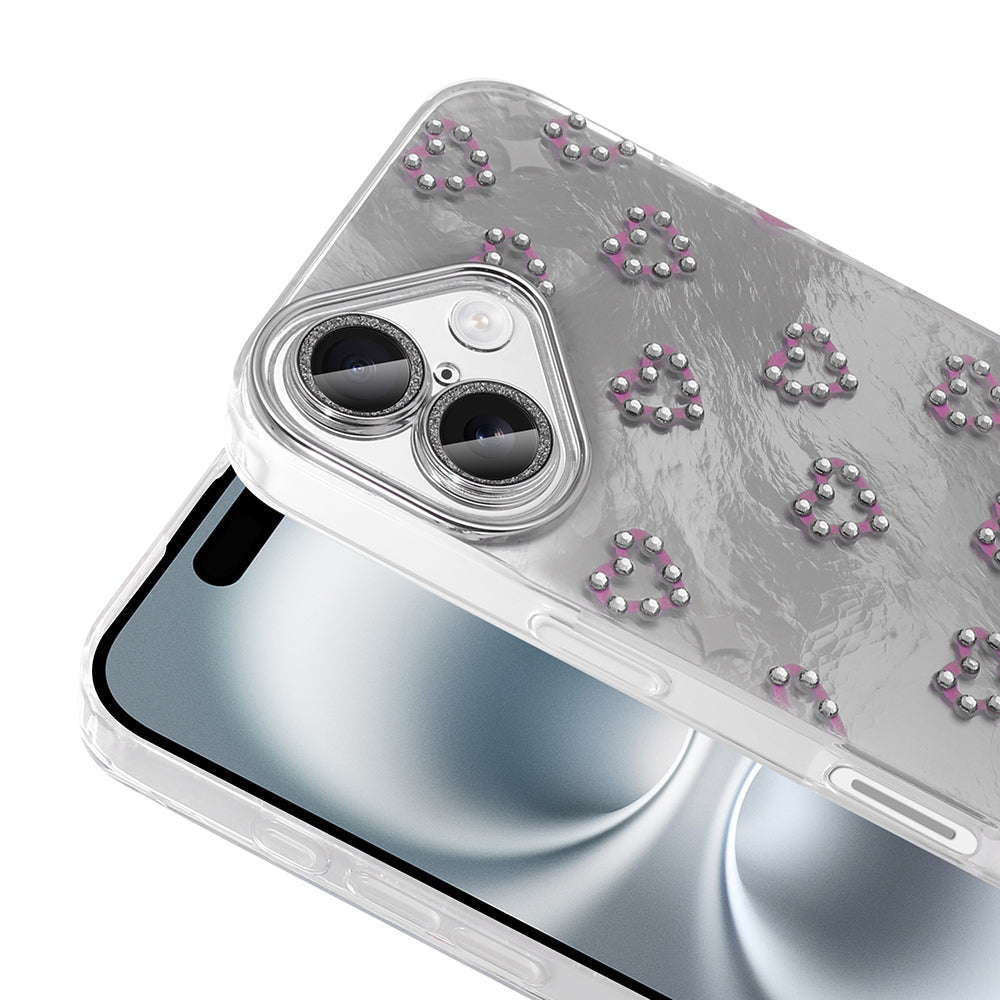 Apple iPhone 16 Plus Kılıf Kamera Korumalı Figürlü Zore Ponti Silikon Kapak Lila