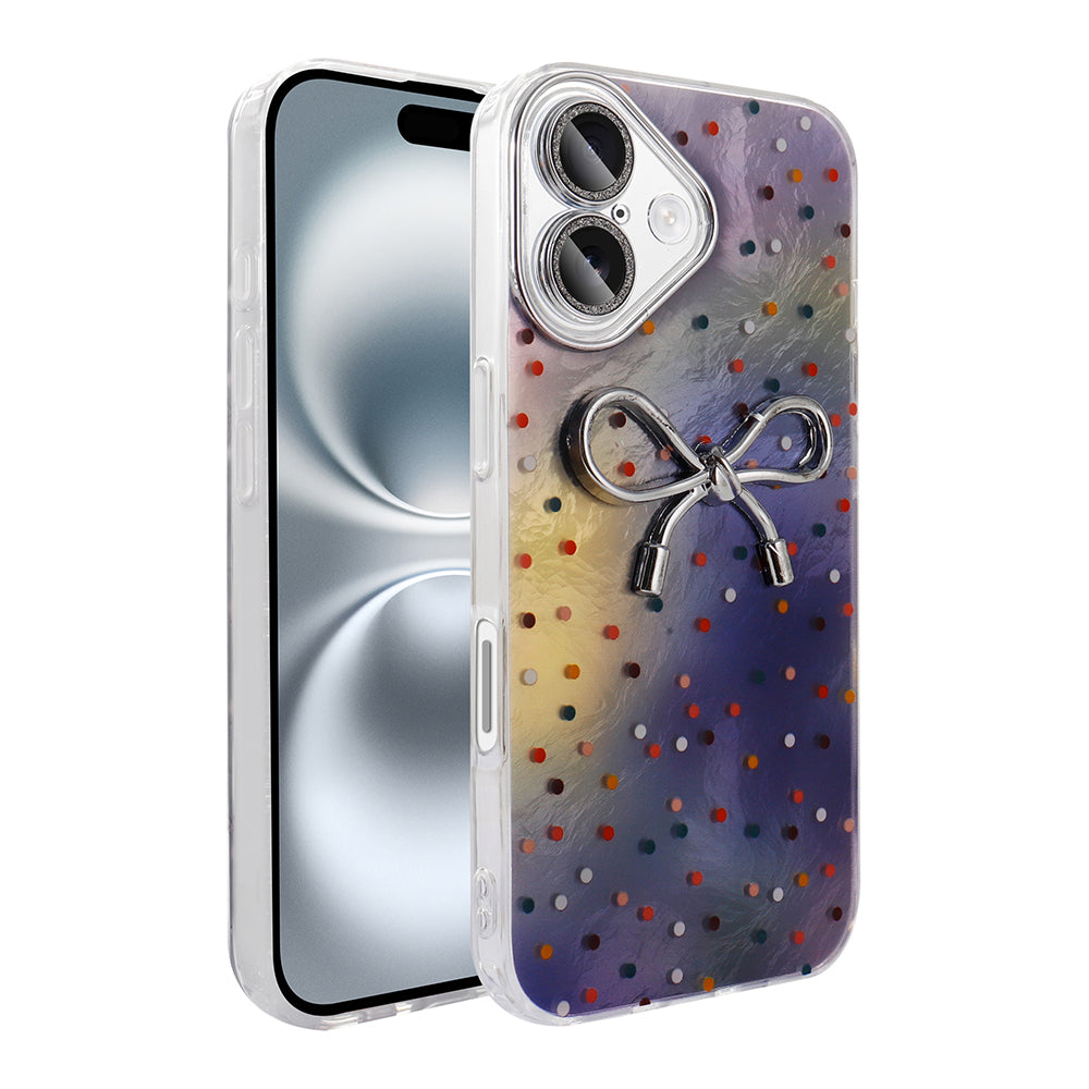 Apple iPhone 16 Plus Kılıf Kamera Korumalı Figürlü Zore Ponti Silikon Kapak Açık Pembe