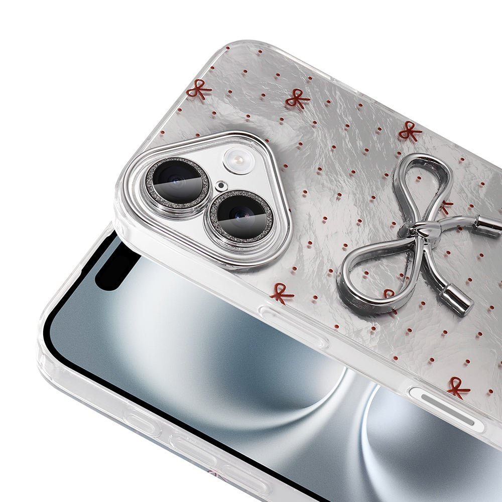 Apple iPhone 16 Plus Kılıf Kamera Korumalı Figürlü Zore Ponti Silikon Kapak Beyaz