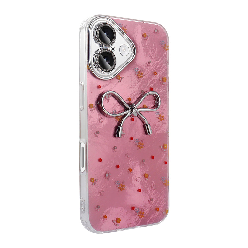 Apple iPhone 16 Plus Kılıf Kamera Korumalı Figürlü Zore Ponti Silikon Kapak Açık Pembe