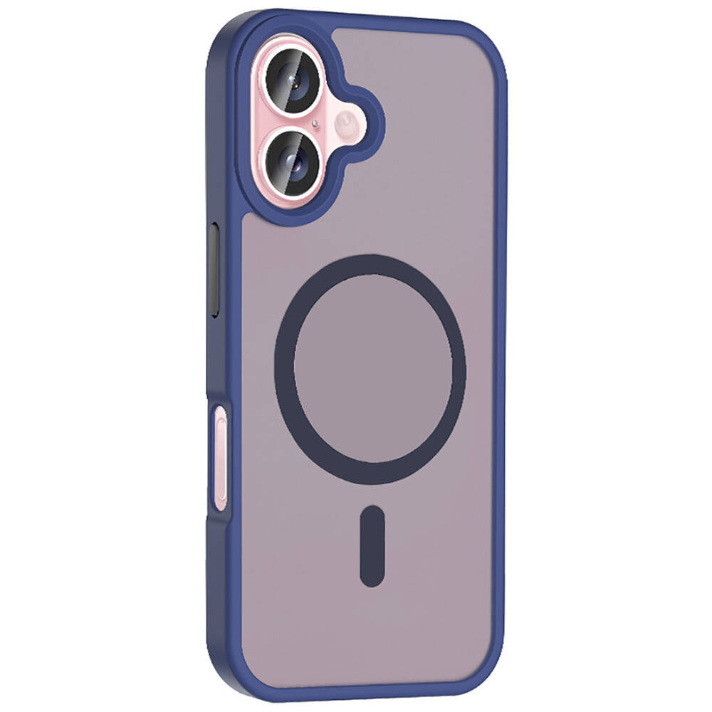 Apple iPhone 16 Plus Kılıf M-safe Şarj Özellikli Mat Arka Yüzey Zore Sio Kapak Sarı