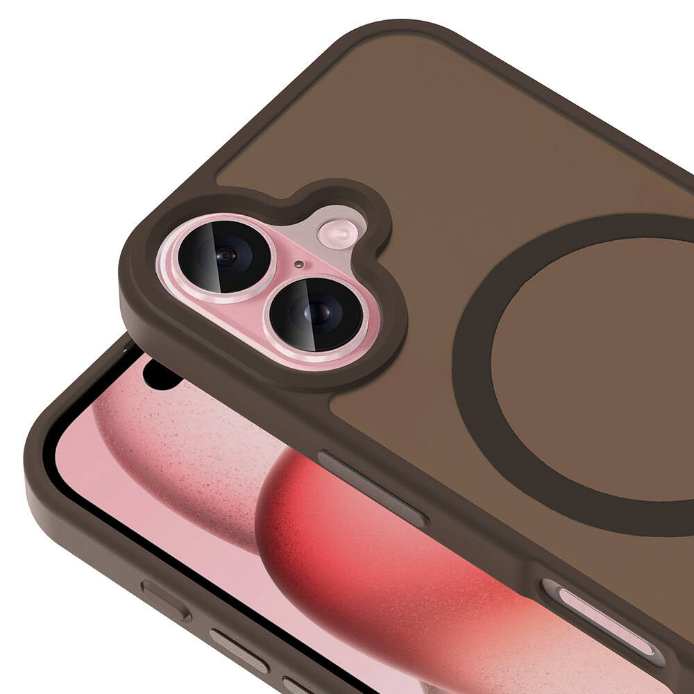 Apple iPhone 16 Plus Kılıf M-safe Şarj Özellikli Mat Arka Yüzey Zore Sio Kapak Derin Mor