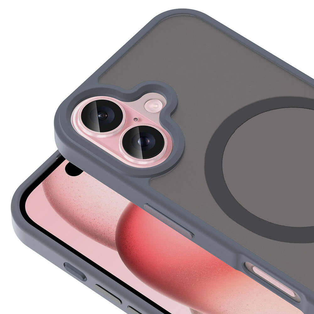 Apple iPhone 16 Plus Kılıf M-safe Şarj Özellikli Mat Arka Yüzey Zore Sio Kapak Açık Yeşil