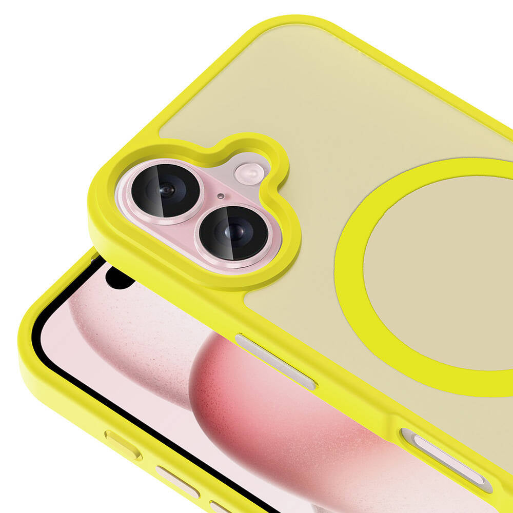 Apple iPhone 16 Plus Kılıf M-safe Şarj Özellikli Mat Arka Yüzey Zore Sio Kapak Rose Gold