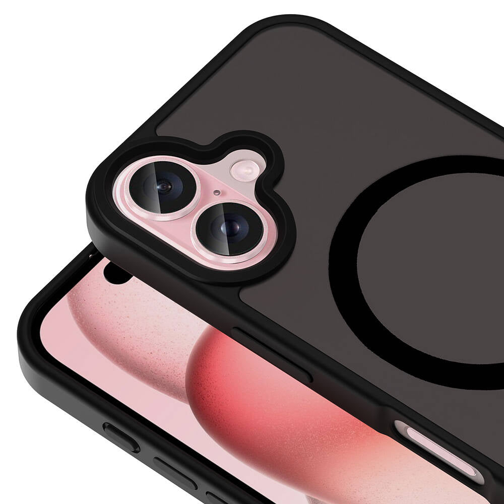 Apple iPhone 16 Plus Kılıf M-safe Şarj Özellikli Mat Arka Yüzey Zore Sio Kapak Gri