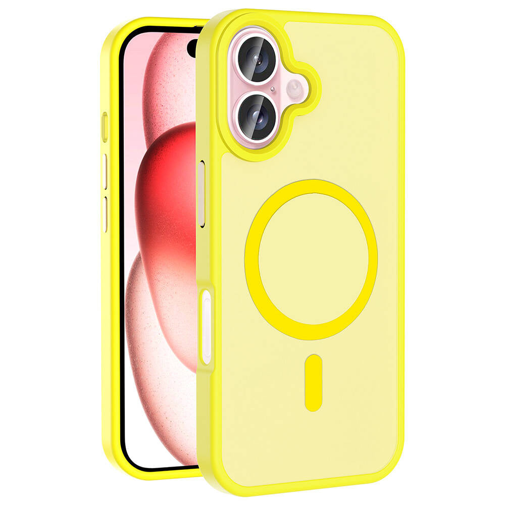 Apple iPhone 16 Plus Kılıf M-safe Şarj Özellikli Mat Arka Yüzey Zore Sio Kapak
