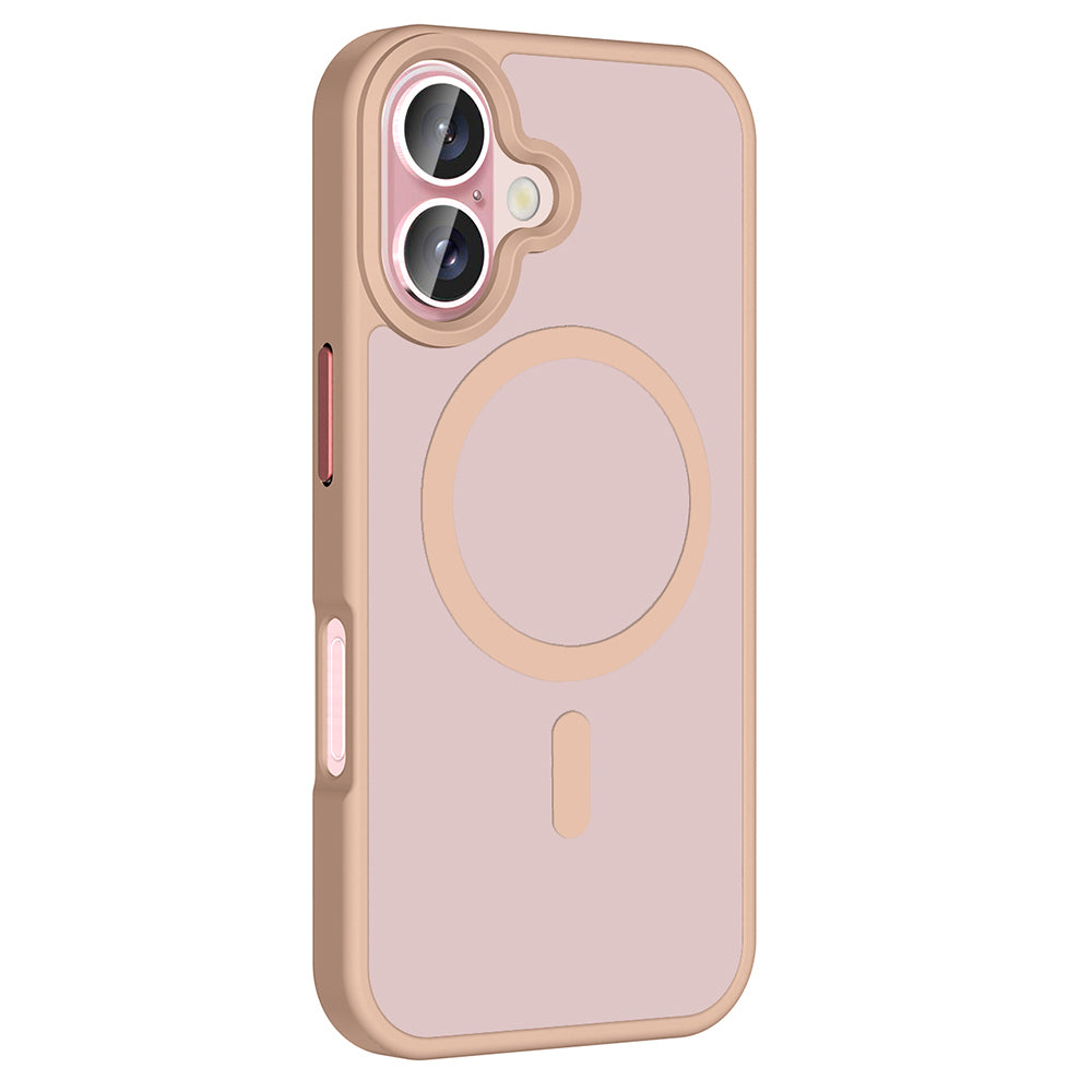 Apple iPhone 16 Plus Kılıf M-safe Şarj Özellikli Mat Arka Yüzey Zore Sio Kapak Sarı